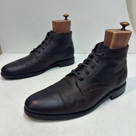 VGUC Thursday Boot Co Cadet 5 Eyelet Tobacco Brown Leather Handmade US 11.5 D main image 8